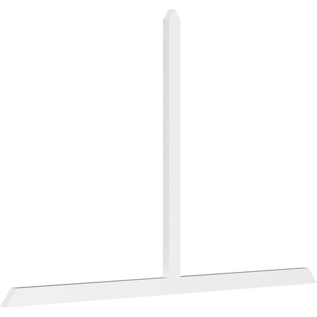 Ekena Millwork Portland Architectural Grade PVC Gable Bracket, 108"W x 67 1/2"H x 2"D x 4"F, 15/12 Pitch GBP108X68X0204POR00